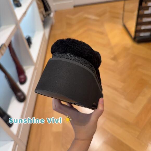 NWT COACH Cecelia Signature Shearling Clog Women's CCO36 Black US 8 - Picture 4 of 5